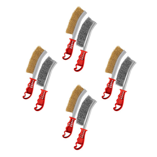 8Pcs Compact Metal Wire Brushes for Cleaning Rust and Home Maintenance