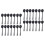 200Pcs Mini Black Dessert and Use 5