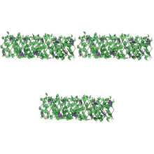 3Pcs Imitated Green Leaf Wall PVC Trellis for Wedding Bar Decoration