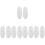 10Pcs White Silicone Toothbrush Holder Wall Mount for Bathroom Storage 7