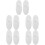 10Pcs White Silicone Toothbrush Holder Wall Mount for Bathroom Storage 8
