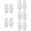 10Pcs White Silicone Toothbrush Holder Wall Mount for Bathroom Storage 10