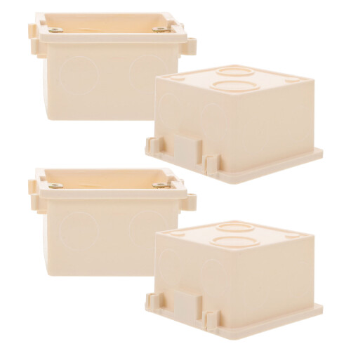 4Pcs White Concealed Electrical Enclosure Boxes for Cable Management
