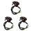 3Sets Motorcycle Handlebar Switch Black Plastic Copper Ignition on Off 4