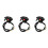 3Sets Motorcycle Handlebar Switch Black Plastic Copper Ignition on Off 5