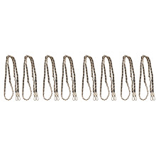 8Pcs Lightweight Black PU Metal Purse Chains Decorative Shoulder Strap