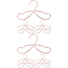 10Pcs Doll Dress Hangers Rose Gold Lightweight for Mini House Decor