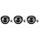 3Pcs Versatile Black LED Headlamps for Electric Scooter Accessories 3