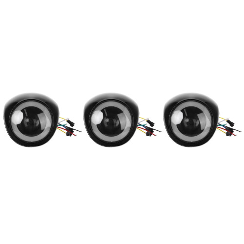 3Pcs Versatile Black LED Headlamps for Electric Scooter Accessories 2