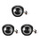 3Pcs Versatile Black LED Headlamps for Electric Scooter Accessories 4