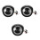 3Pcs Versatile Black LED Headlamps for Electric Scooter Accessories 6