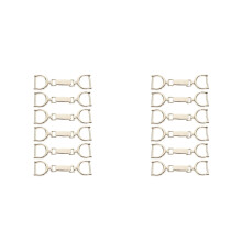 12Pcs Silver Metal Chain Clasp for Clothing Belts and DIY Accessories