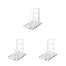 3Pcs Lightweight Plastic Sponge Holder Kitchen Drain Rack White