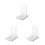 3Pcs Lightweight Plastic Sponge Holder Kitchen Drain Rack White 1