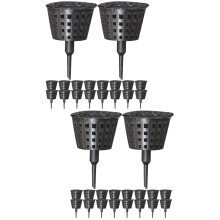 60Pcs Black Plastic Gardening Fertilizer Containers for Plant Storage