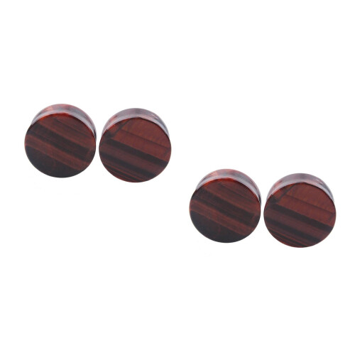 2Pcs Coffee Stone Ear Piercing Plugs Ear Tunnel Expanders for Parties