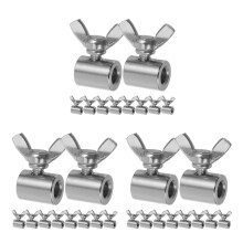 30Pcs Butterfly Twist Buckle Stainless Steel Silver for Column Railing