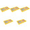 5Sets Yellow Plastic Chess Board Toys Durable Kids Educational Game 5