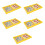 5Sets Yellow Plastic Chess Board Toys Durable Kids Educational Game 9