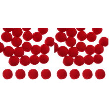 300Pcs Red Pompom Balls Fluffy DIY Clothes Decorations Craft Materials