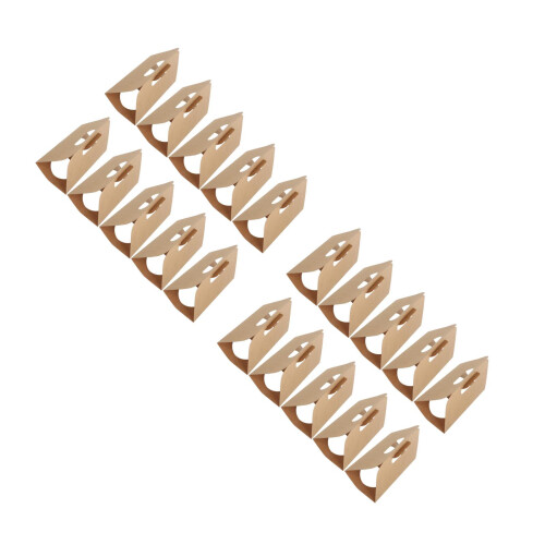 20Pcs Foldable Coffee Cup Carrier with Handle Kraft Paper Drink Holder