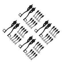 20Pairs Durable Black Metal Zipper Pulls for Bag Repair Universal Use