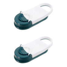 2Pcs Household Dumpling Maker White Plastic Dough Presser Easy Use