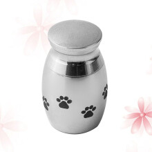 Dog Memorial Plaque Commemorative Casket Paw Stainless Steel Urn