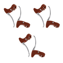 6Pcs Aluminum Alloy Brown Bike Brake Levers Responsive Grip for Kids