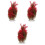 3Pcs Vibrant Red Aquarium Plants Plastic Simulation Fish Tank Decor 4