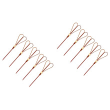100Pcs Red Cocktail Picks Bamboo Fruit Sticks for Bars and Appetizers