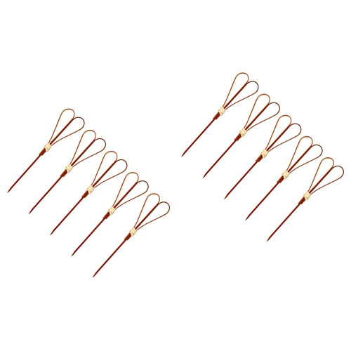 100Pcs Red Cocktail Picks Bamboo Fruit Sticks for Bars and Appetizers