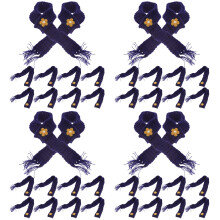 40Pcs Cozy Cotton Mini Doll Scarves Dark Blue Party Favor Accessories