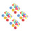 120Pcs Vibrant Numbered Plastic Balls PP Material for and Raffle 8