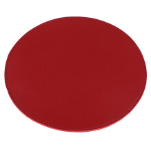 Red Round Leather Mouse Mat Soft Comfortable Laptop Desktop Pad