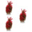 3Pcs Vibrant Red Aquarium Plants Plastic Simulation Fish Tank Decor 7