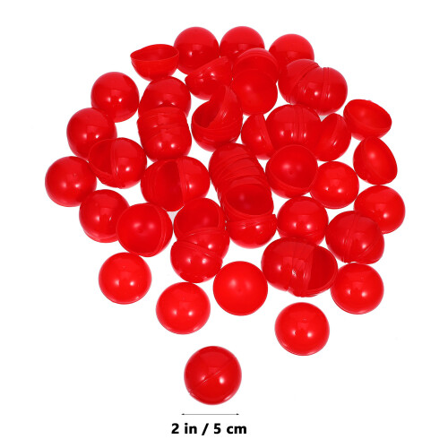100Pcs Red Openable PVC Balls for Party and Game Draws 2