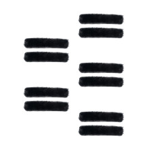 5Pairs Soft Black Fuzzy Slipper Charms Detachable Warm Decor for Women