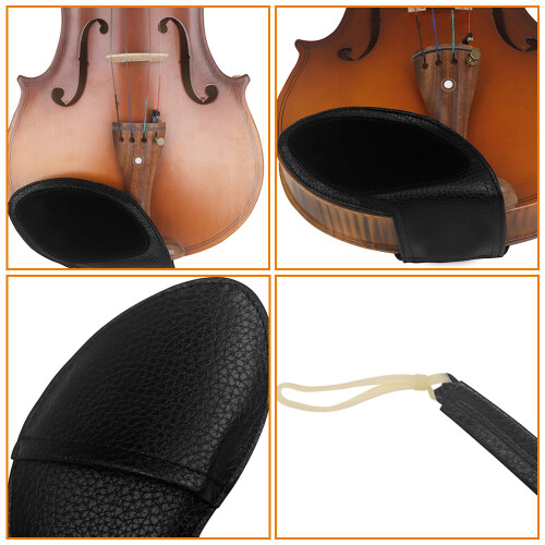 4Pcs Black Violin Shoulder Rest Pads Sweat Absorbing Durable 2
