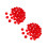 100Pcs Red Openable PVC Balls for Party and Game Draws 9