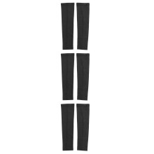 3Pairs Universal Ice Silk Arm Sleeves Black Skin Protection