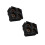 100Pcs Sturdy Black Plastic Coffee Carrier Tray for Takeout Beverages 4