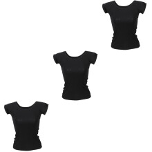 3Pcs Lightweight Black Womens Undershirts Sweat Proof Underarm Shirt