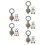 30Pcs Durable Copper Door Viewer Privacy Cover for Entry 4