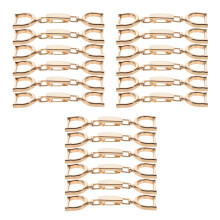 18Pcs Golden Alloy Chain Buckle for Belts Adjustable Waistband Clip