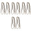 8Pcs Lightweight Black PU Metal Purse Chains Decorative Shoulder Strap 4