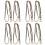 8Pcs Lightweight Black PU Metal Purse Chains Decorative Shoulder Strap 5