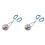2Pcs Blue Meatball Maker Stainless Steel Mold Kitchen Gadget 3