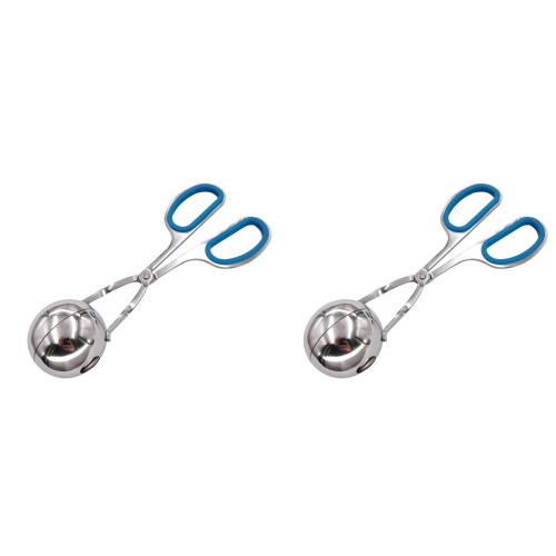 2Pcs Blue Meatball Maker Stainless Steel Mold Kitchen Gadget 2