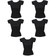 5Pcs Comfortable Black Women Undershirts Sweat Proof Underarm T-Shirts